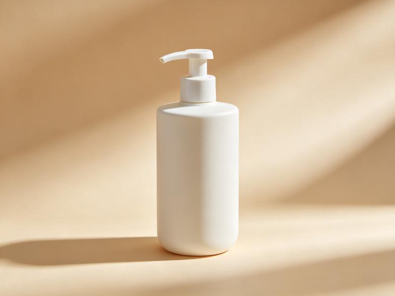 Illustration of a shampoo pump bottle