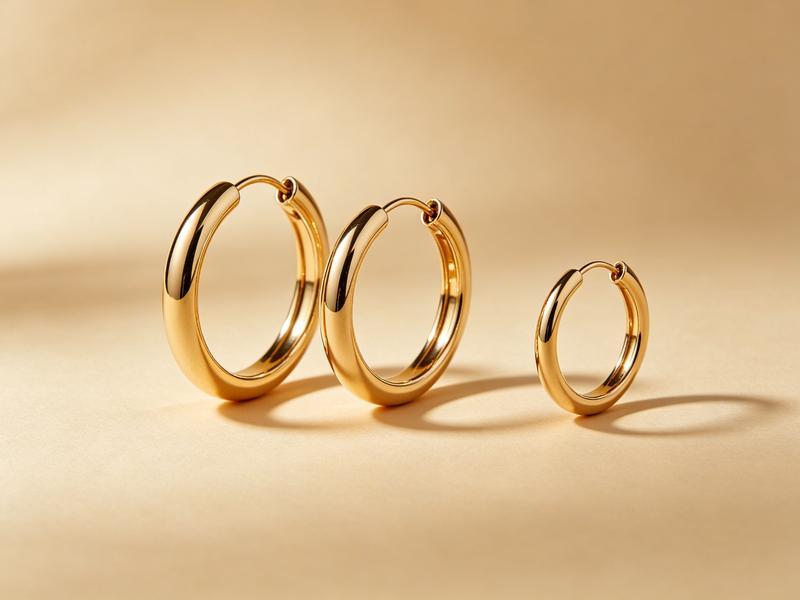 Gold hoop earrings from the Lonyard jewelry archive