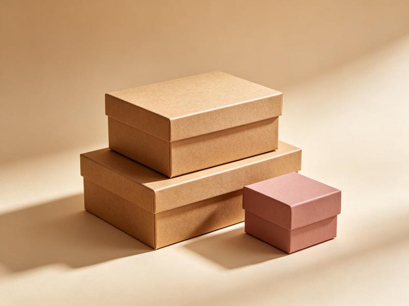 Illustration of two stacked custom printed boxes